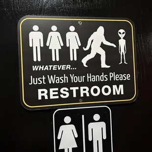 Restroom sign