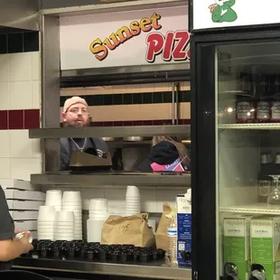 Fry cook and fry eating girl in my view