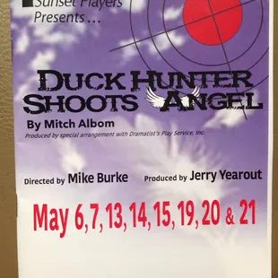 Here to see Duck Hunter Shoots angel. 5/21/16.