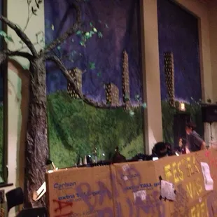 The band and the rest of the set ( we are in NYC afte all) for The Addams Family.