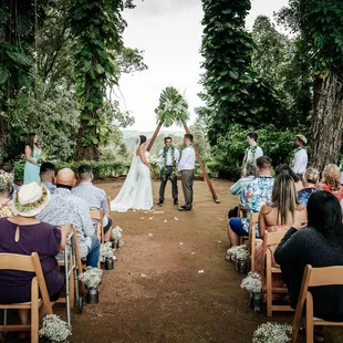 Ceremony at Sunset Ranch Hawaii | Wedding Photography by HNL Studios www.hnlstudios.com