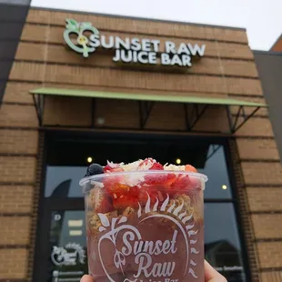 OB Acai Bowl and store front view!