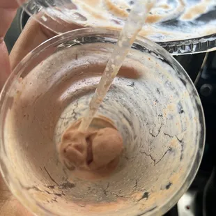What you&apos;re looking at is a big piece of un-blended strawberry and un-blended dates...