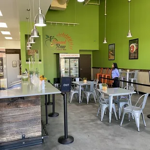 the interior of the restaurant