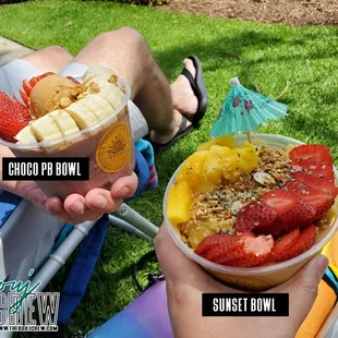Choco PB Bowl &amp; Sunset Bowl