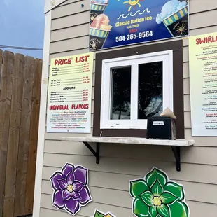a sign for the ice cream parlor
