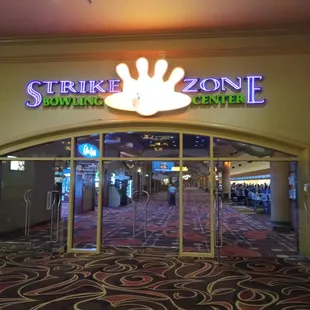 the entrance to the casino