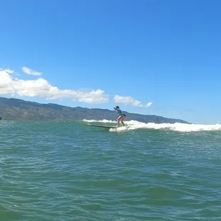 Mom catching a wave!