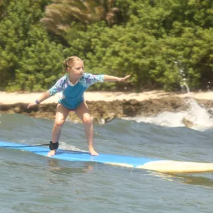 our 6 year old standing during her first lesson!