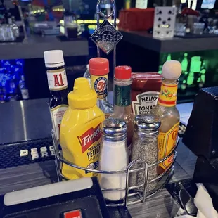 Array of condiments