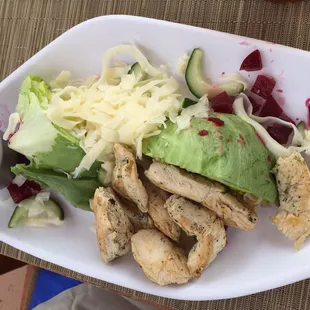 Some sort of salad with chicken added, clearly not my order haha.