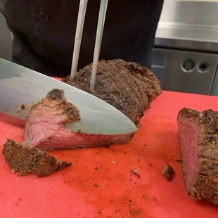 Tri tip was juicy and tender