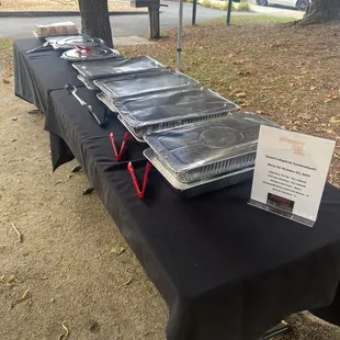 All set up and ready to dig in to some YUMMY BBQ