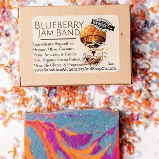 Blueberry Jam Band Organic Cold process soap