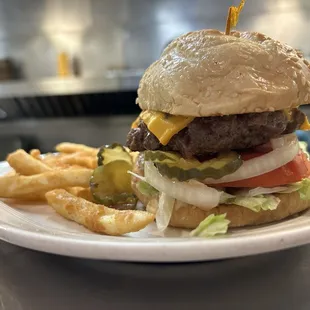 Cheeseburger and French Fries