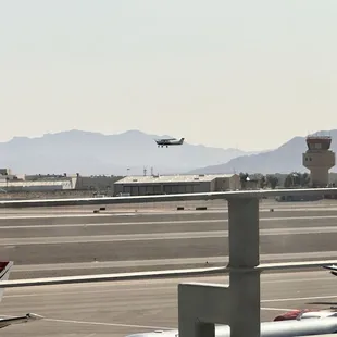 a plane taking off