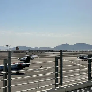 Taking off with Frenchman Mountain in the background.