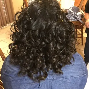 Up do curls for  Quinceañera