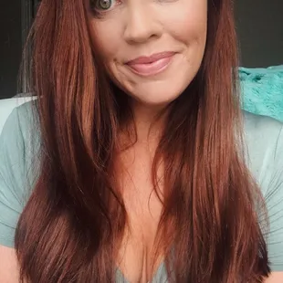 Hair cut and color.