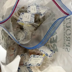 A bag of promotional treats!
Strawberry lemon blondies and chocolate chip cookies!