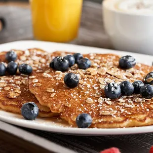 Blueberry Granola Pancakes