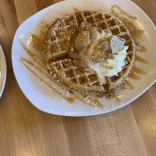 Caramel Apple Cobbler Waffle