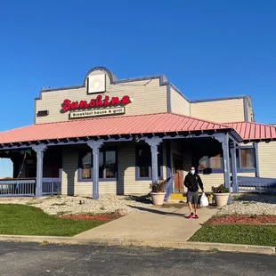 the front of the restaurant