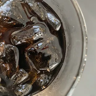 Two gnats in my soda. You can see them near the condensation of the glass )-:!