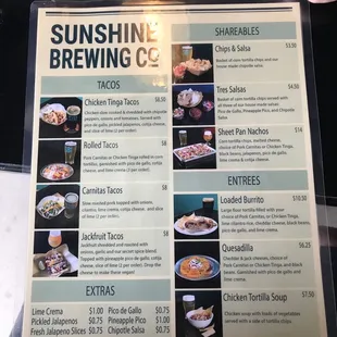 Food menu