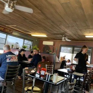 Part of inside dining area.