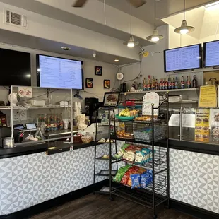 a view of the counter area