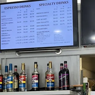 2023 menus... so you know updated prices