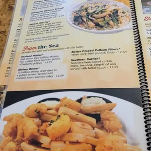 Many varieties of meats for dinner fish also