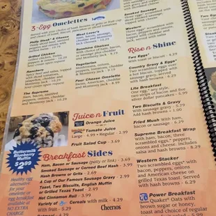 Beginning of breakfast choices