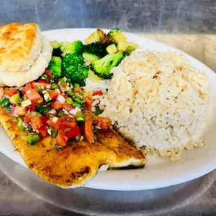 food, grilled fish