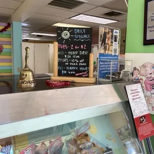 Sign that shows the daily specials at the time of my writing this