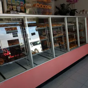 a display of donuts