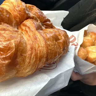 THE BEST ham &amp; cheese croissant and donut holes