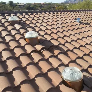Solatube on a tile roof!! Certified install by Sunshine