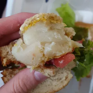 Baked cod sandwich. Delicious!