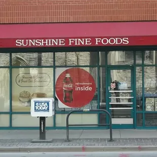 the front of the store
