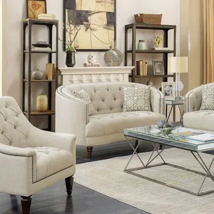 Check out this charming loveseat which will add more personality to your living room.