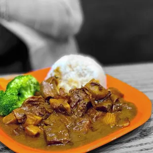Brisket curry with rice | @what.eva.eats
