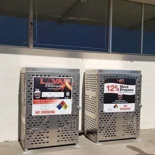 two trash bins