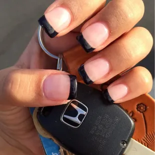 Nude with black French