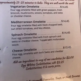 Vegetarian Omelette