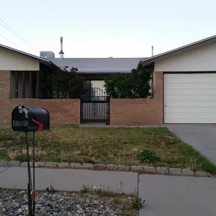 Outside view looks decent  Nice front patio area...  Hopeful!