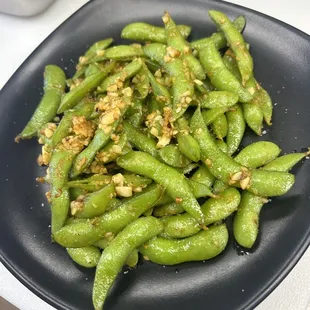 Spicy Garlic Edamame