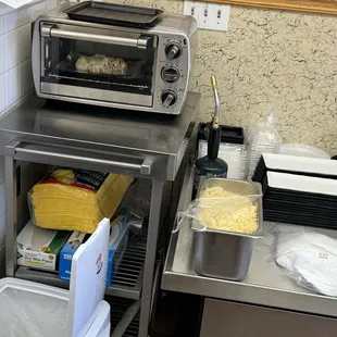 Lobster roll baking...