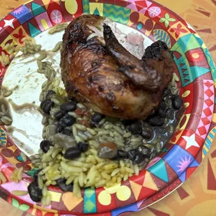 This is HALF of Chicken lunch!!